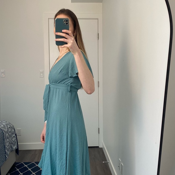 Teal empire waist dress - Midi length - Small - Maternity - Picture 2 of 2